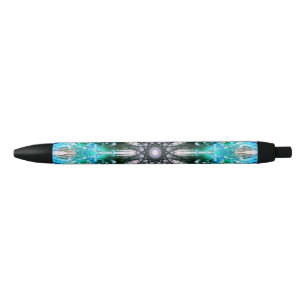 Complex Star-Shaped Mandala Art Black Ink Pen