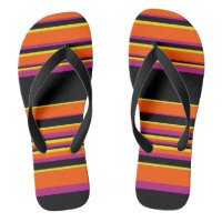 Complex Stripes - Black, Pink, Orange and Yellow