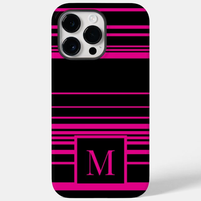 Complex Stripes Custom - Magenta and Black Case-Mate iPhone Case (Back)