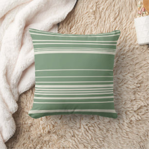 Complex Stripes in Green Cushion