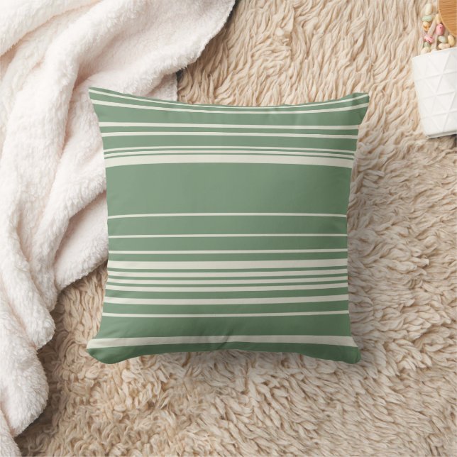 Complex Stripes in Green Cushion (Blanket)