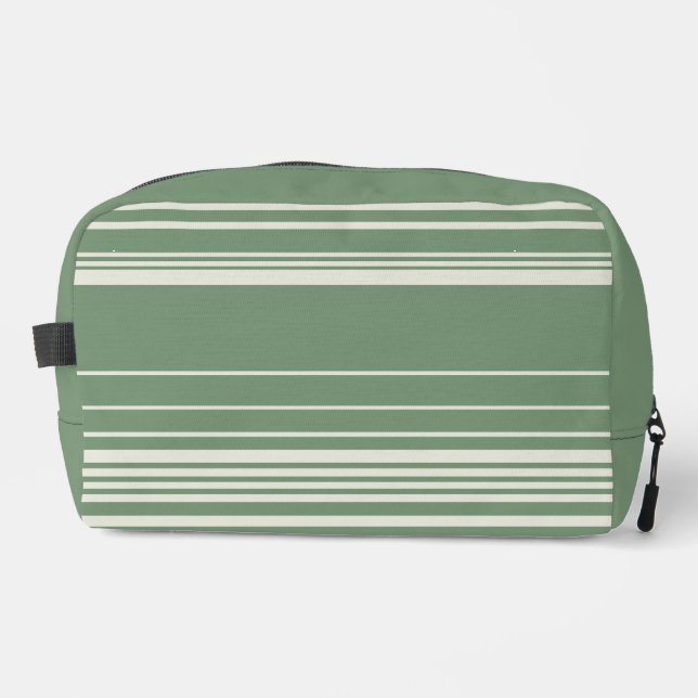Complex Stripes in Green Dopp Kit (Front)
