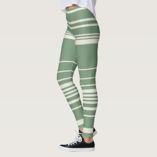 Complex Stripes in Green Leggings