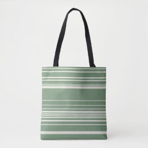 Complex Stripes in Green Tote Bag