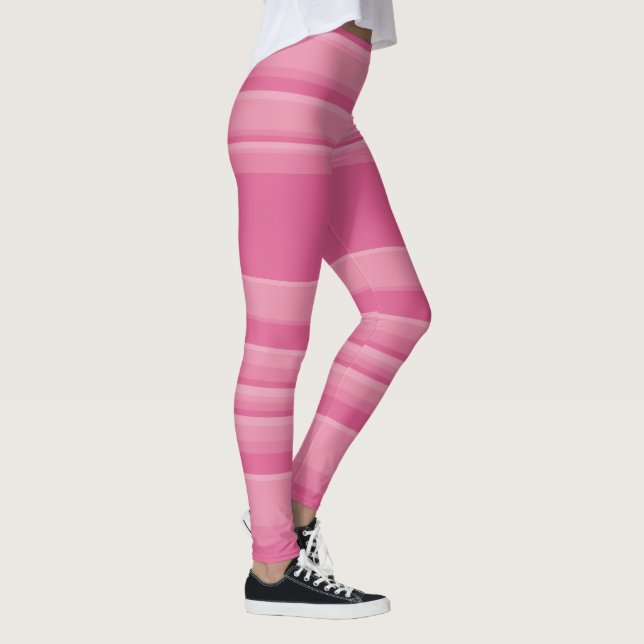 Complex Stripes in Pink Leggings (Right)