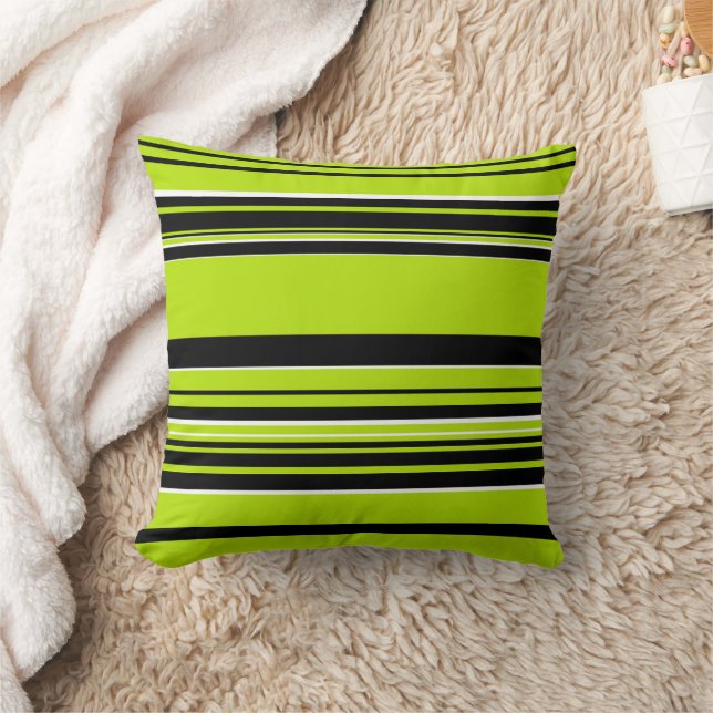Complex Stripes - Lime Green Cushion (Blanket)