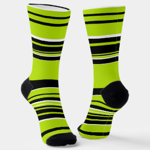 Complex Stripes - Lime Green Socks