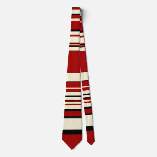 Complex Stripes - Red & Cream Tie