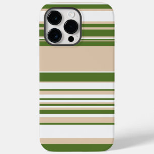 Complex Stripes - White, Sand and Palm Green Case-Mate iPhone 14 Pro Max Case