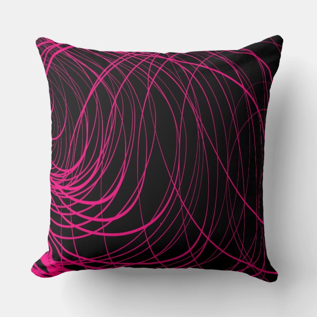 Complex Swirl Pink - Throw Pillow (Front)