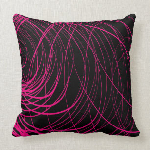 Complex Swirl Pink - Throw Pillow