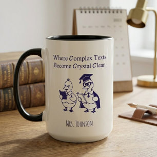 Complex Texts Crystal Clear English Teacher Design Mug