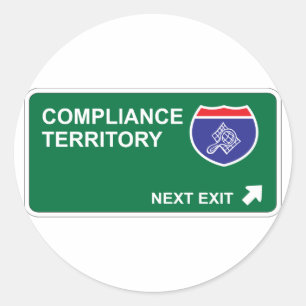 Compliance Next Exit Classic Round Sticker