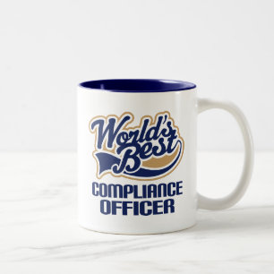 Compliance Officer Gift (Worlds Best) Two-Tone Coffee Mug