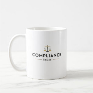 Compliance Squad – Legal Team Minimalist Design Coffee Mug