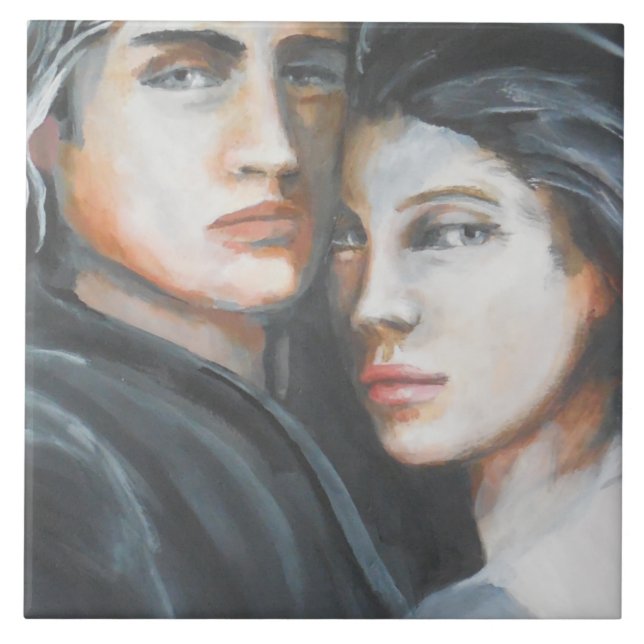 Complicity of a Couple Ceramic Tile (Front)