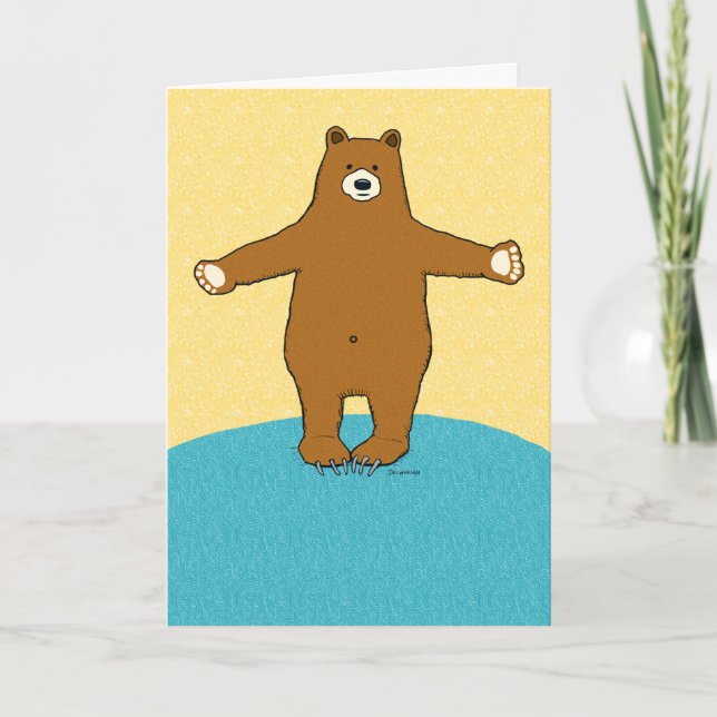 Complimentary Bear Hug Birthday Card (Front)
