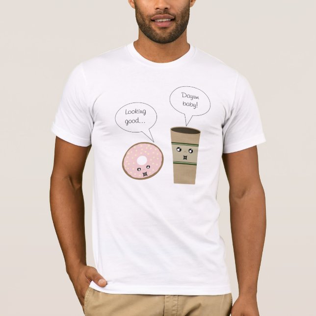 Complimentary Coffee and Doughnut Men's Shirt (Front)