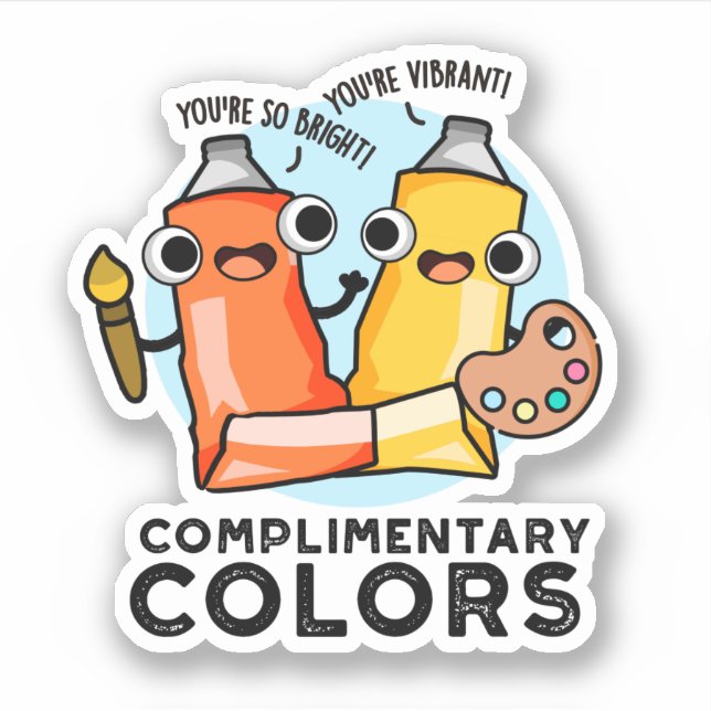 Complimentary Colours Funny Paint Pun  (Front)