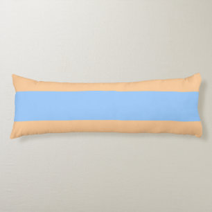 Complimentary Periwinkle and Orange Stripes Body Cushion