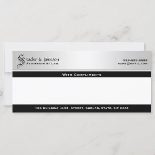 Compliments slip professional business