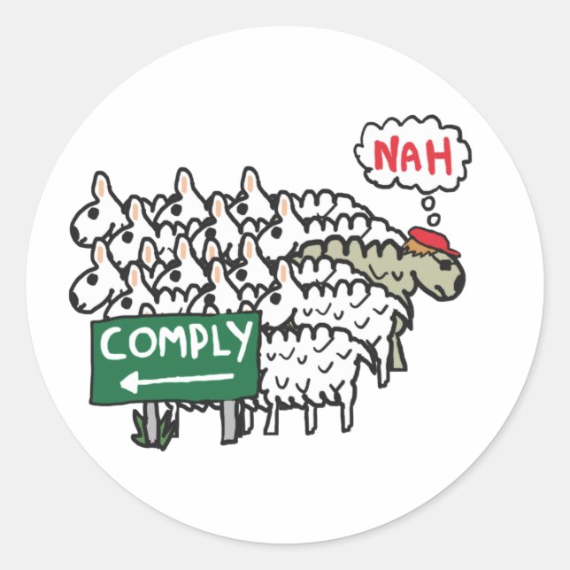 Comply Classic Round Sticker (Front)
