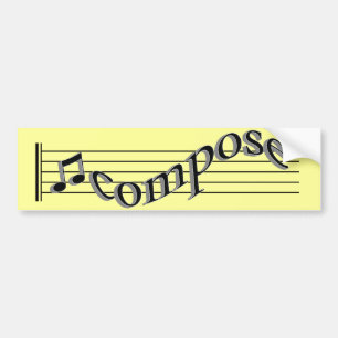 Compose Music Bumper Sticker