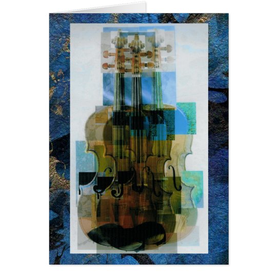 Composed Violin Triple Overlay Card