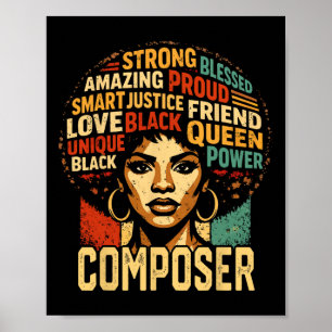 Composer Black History Month Powerful Black Pride Poster