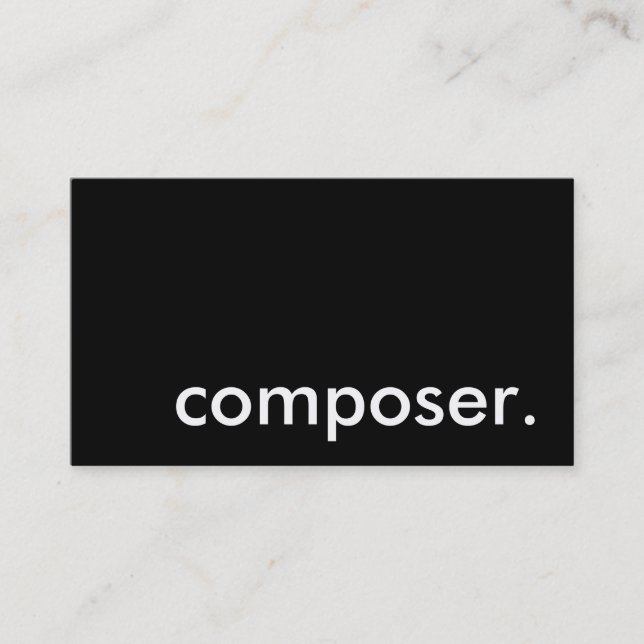 composer. business card (Front)
