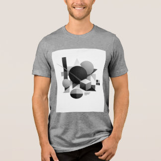Composición geométrica en equilibrio monocromático Tri-Blend shirt