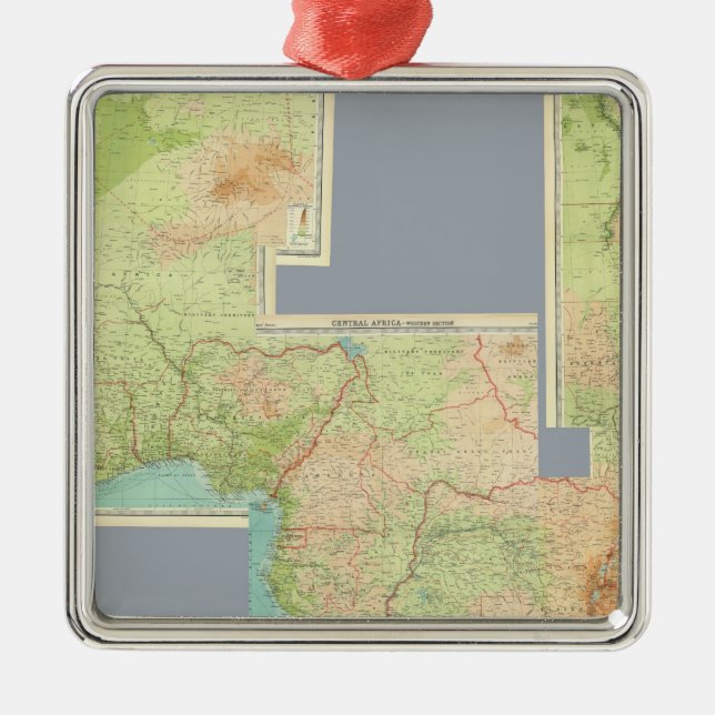 Composite Africa Metal Tree Decoration (Front)