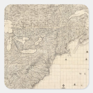 Composite British Empire in America Square Sticker