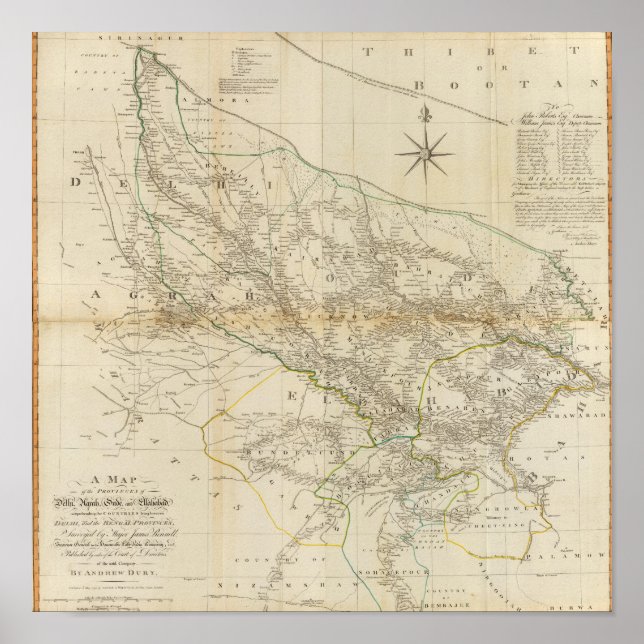 Composite Delhi, Agrah, Oude, Ellahabad Poster (Front)