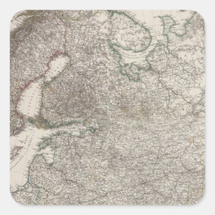 Composite Eastern Europe, Norway, Sweden Square Sticker