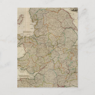 Composite England, Wales Postcard
