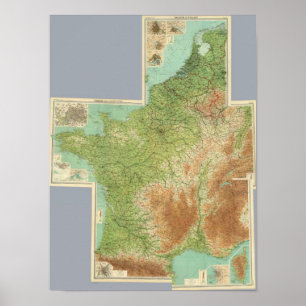 Composite France, Belgium, Holland Poster