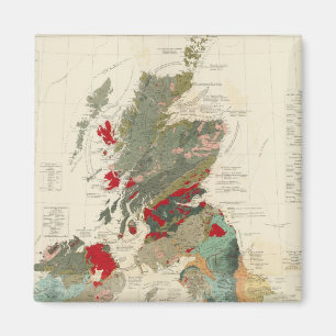 Composite Geological, palaeontological map Magnet