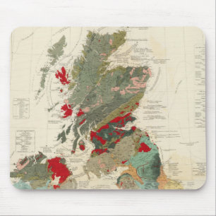 Composite Geological, palaeontological map Mouse Pad