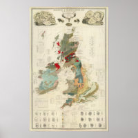 Composite Geological, palaeontological map