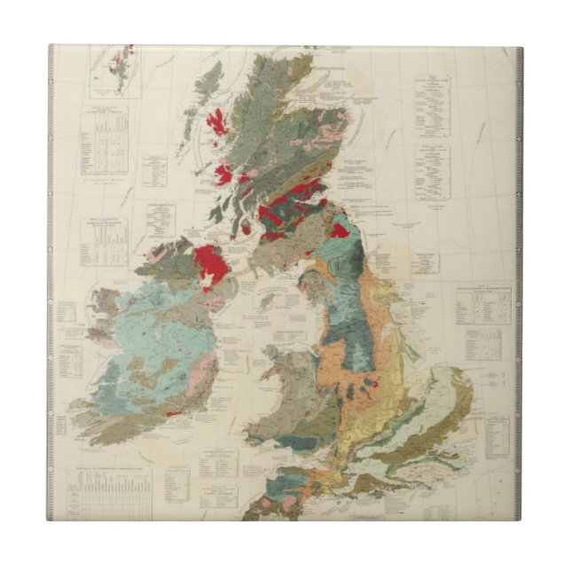 Composite Geological, palaeontological map Tile (Front)