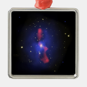 Composite image of a galaxy cluster metal ornament