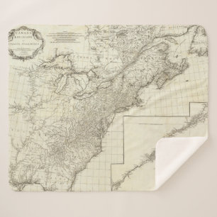 Composite Map of Canada Sherpa Blanket