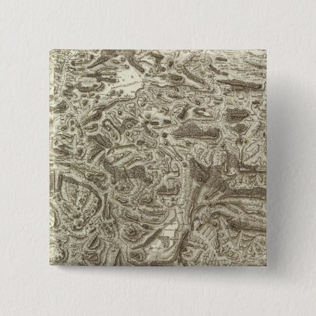 Composite Map of France 15 Cm Square Badge (Front)