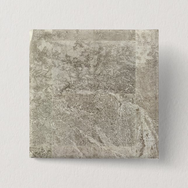 Composite Map of France 3 15 Cm Square Badge (Front)