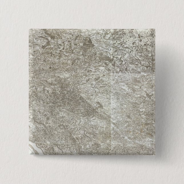 Composite Map of France 3 15 Cm Square Badge (Front)