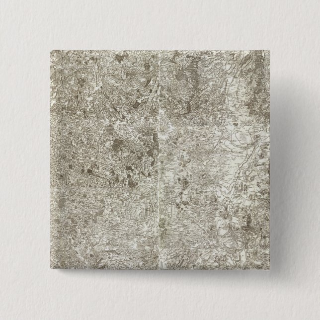 Composite Map of France 9 15 Cm Square Badge (Front)