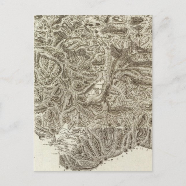 Composite Map of France Postcard (Front)