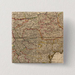 Composite map of french settlements 15 cm square badge