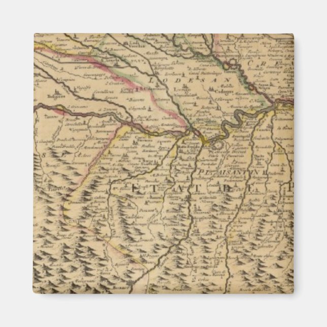 Composite map of Po River Valley Magnet (Front)